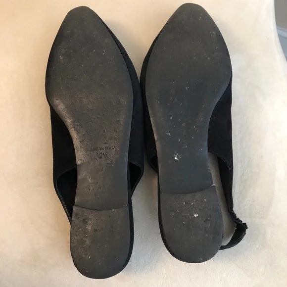Everlane The V slingback in black suede size 10.5 - Picture 3 of 7